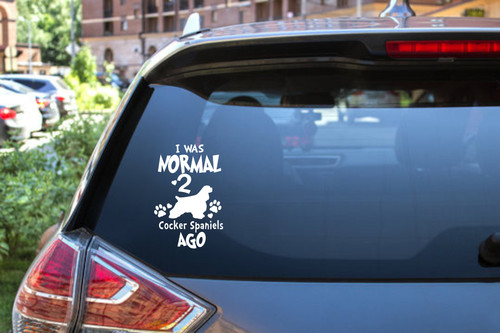 Cocker spaniel vinyl decal - decal:, 'i