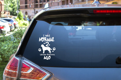 Labrador vinyl decal - decal:, was