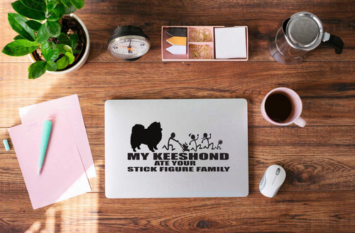 Keeshond sticker dog ate - 'my,