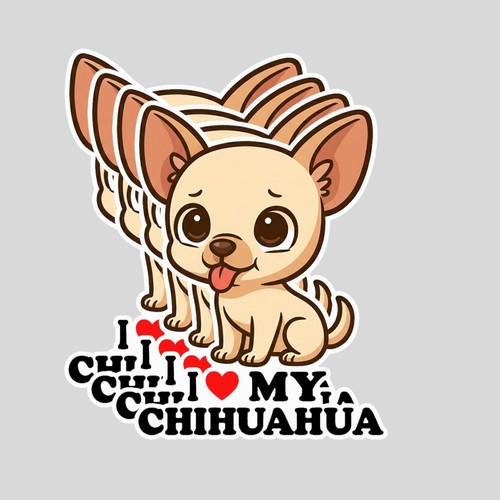 4pcs love chihuahua - 4pcs, “i