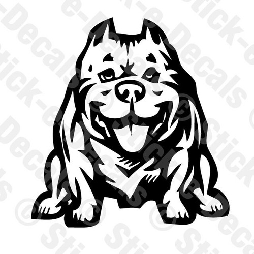 Pitbull dog puppy - vinyl, die
