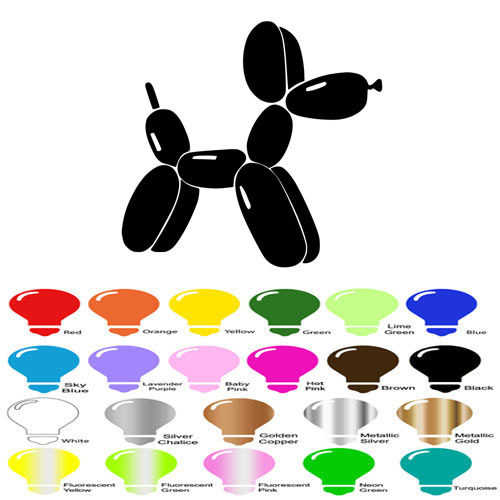Balloon animal dog decal - dog,