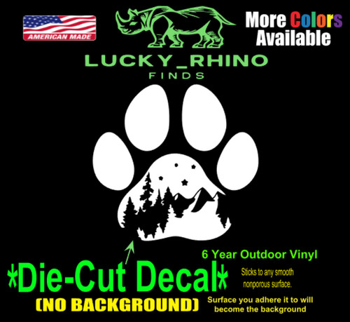 Dog paw mountain scene - scene, nature