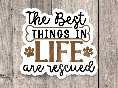 Rescue dog sticker adopt - dog,