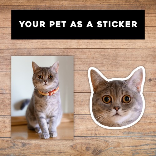 Custom pet sticker face - sticker,